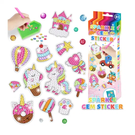 DIY Einhorn Sparkle Gem Art Craft Kits Dinosaurier Diamant Malerei Aufkleber Set Spielzeug für Kinder